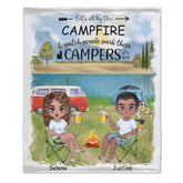 The Best Memories Are Made Camping - Husband & Wife - Gift For Camping Couples, Personalized Blanket - Lovscape